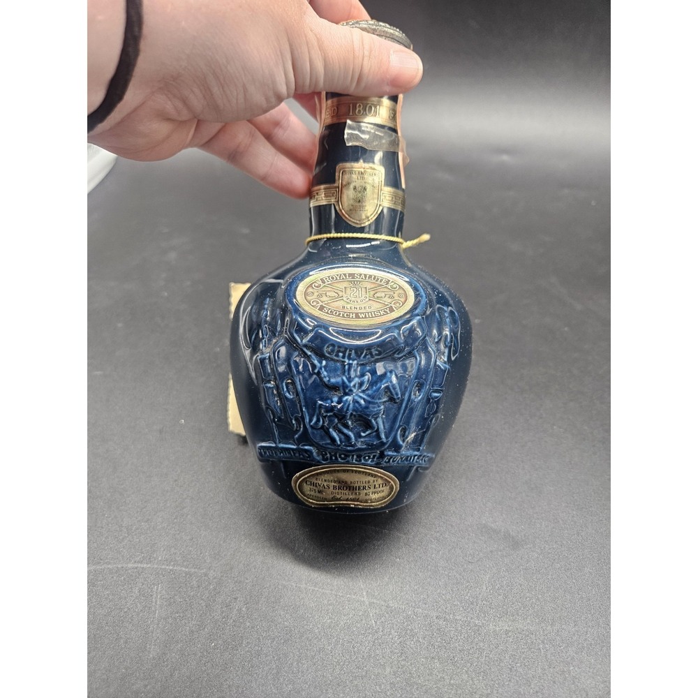 Royal Salute Scotch 1801 Whiskey Bottle Chivas Brothers Wade Spode 50 ML Empty - Picture 3 of 7